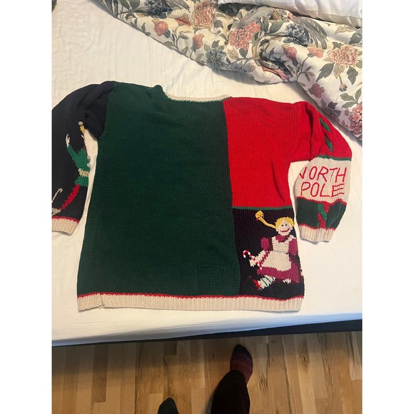 Jennifer Reed Concept‎ Knitted by Hand Christmas Sweater Santa Workshop - Picture 4 of 7